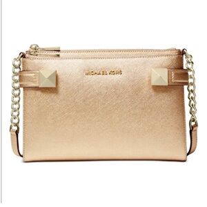 Like new gold Michael Kors, Crossbody same day shipping